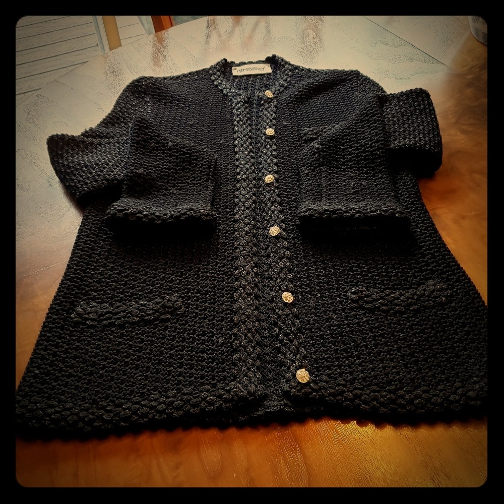 Lady's Black Knit Sweater